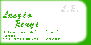 laszlo renyi business card